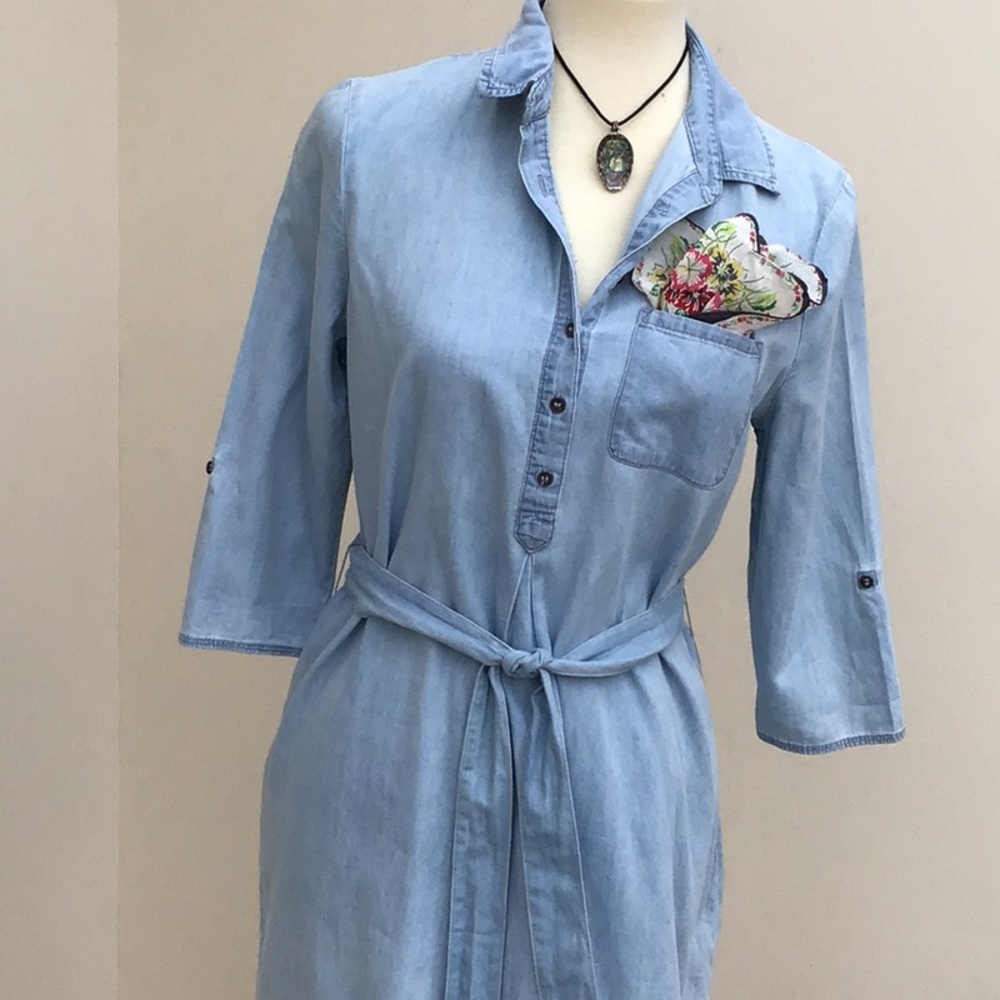 Blue Chambray Dress